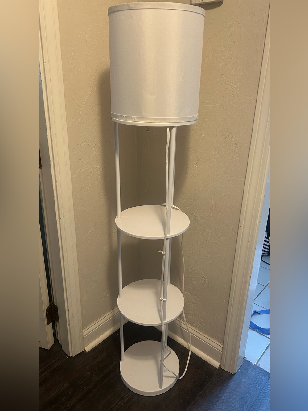 Target White 3-Tier Floor Lamp with Round Shelves